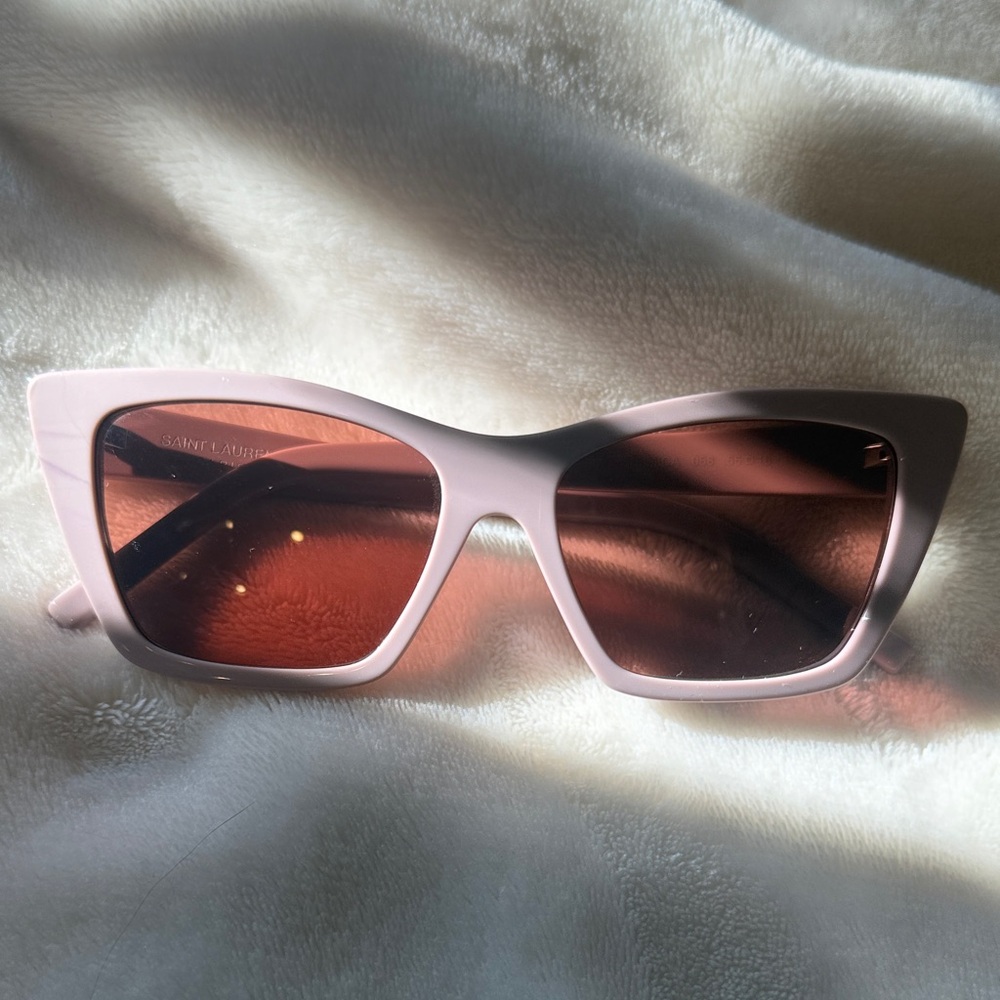 SAINT LAURENT SL276 MICA Lilac Cat-Eye Sunglasses - PINK ROSE